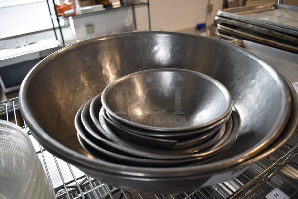 10 Various Metal Bowls. Includes 16x16x5.5. 10 Times Your Bid! - Image 2 of 3