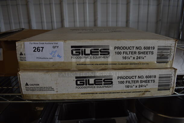 ALL ONE MONEY! Lot of 2 Boxes of Giles Filter Sheets! 16.25x24.25