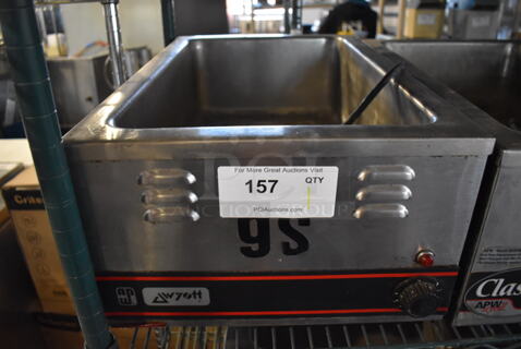 American Permanent Ware W-3V Stainless Steel Commercial Countertop Food Warmer. 120 Volts, 1 Phase. 14.5x23x9. Tested and Powers On But Does Not Get Warm