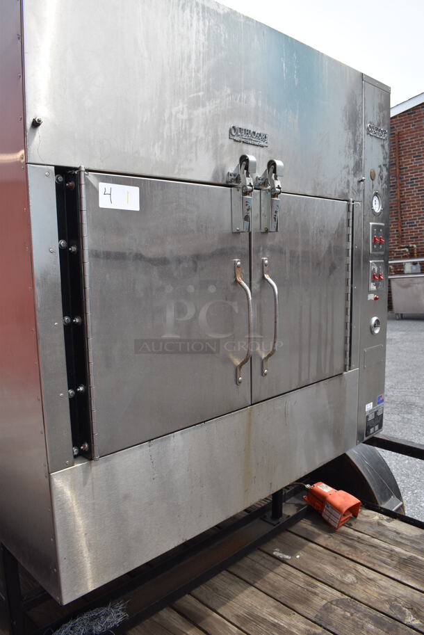 Ole Hickory EL Stainless Steel Commercial Floor Style Propane Gas Powered Rotating Rotisserie Smoker Oven. 65,000 BTU. Unit Will Be Removed From The Trailer Unless The Same Bidder Wins Both Lots 4 and 5.  - Image 3 of 12