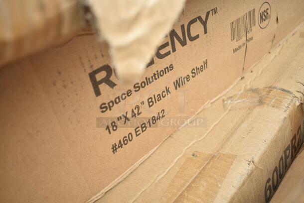 BRAND NEW SCRATCH AND DENT! Regency 460EB1842 18" x 42" NSF Black Epoxy Wire Shelf. May Be Missing Pieces.  - Image 3 of 3