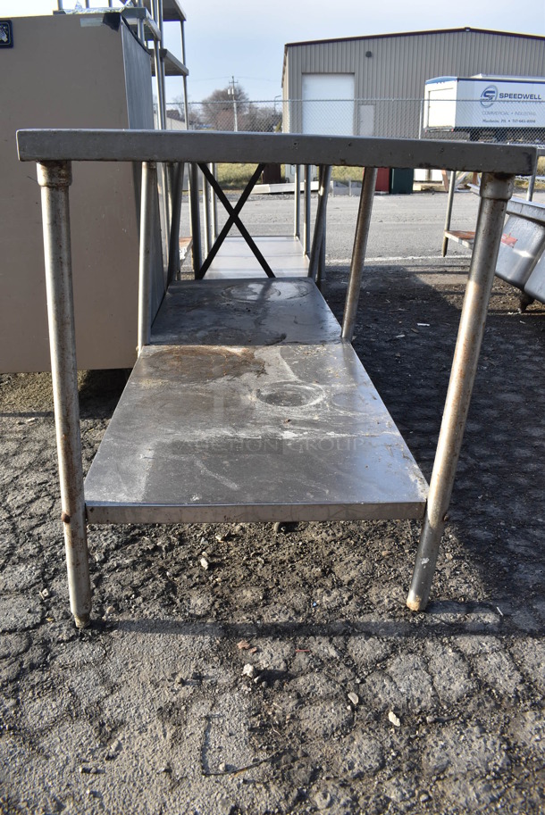 Stainless Steel Table w/ Under Shelf. 84x30x35 - Image 4 of 5