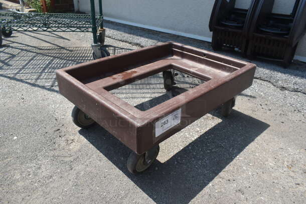 Cambro Brown Poly Dolly on Commercial Casters. - Image 2 of 4