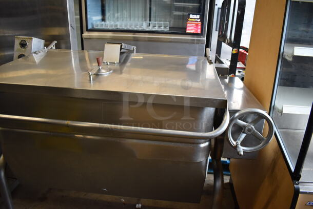 Groen HFP/1-4 Stainless Steel Commercial Floor Style Natural Gas Powered Braising Pan. 120,000 BTU. 58x38x43 - Image 3 of 12