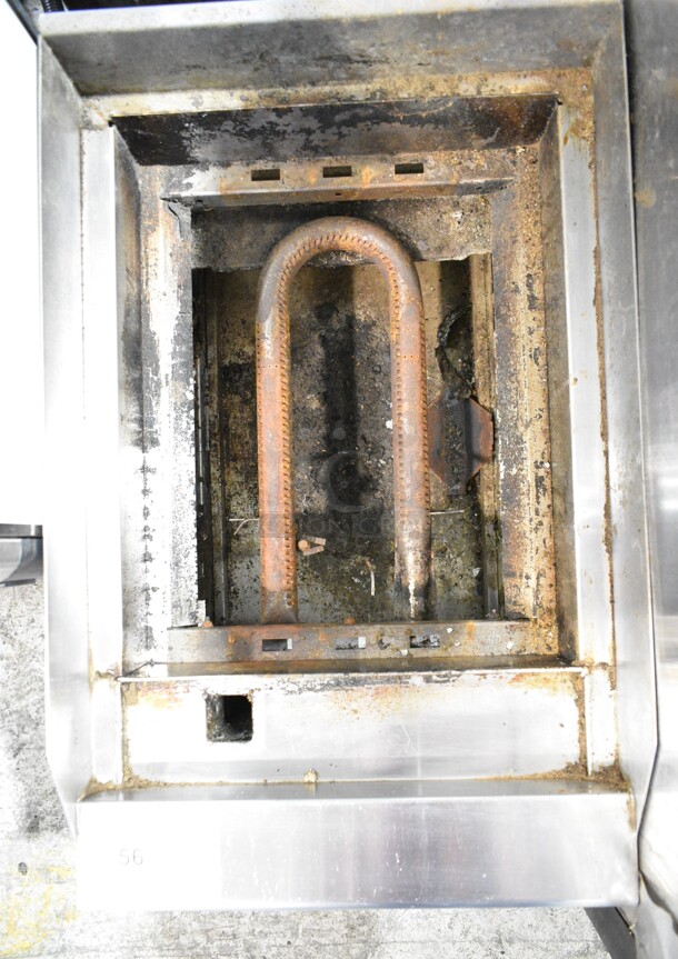 Pantin LT-ECB-16S Stainless Steel Commercial Countertop Natural Gas Powered Griddle Frame. 30,000 BTU.  - Image 2 of 5