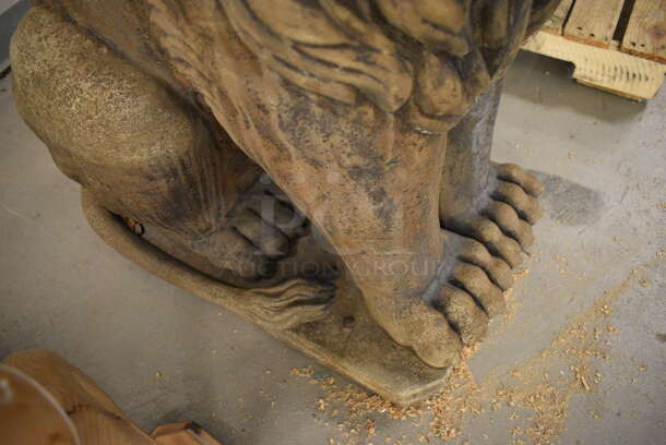 FANTASTIC Stone Barbary Lion Statue - Image 7 of 9