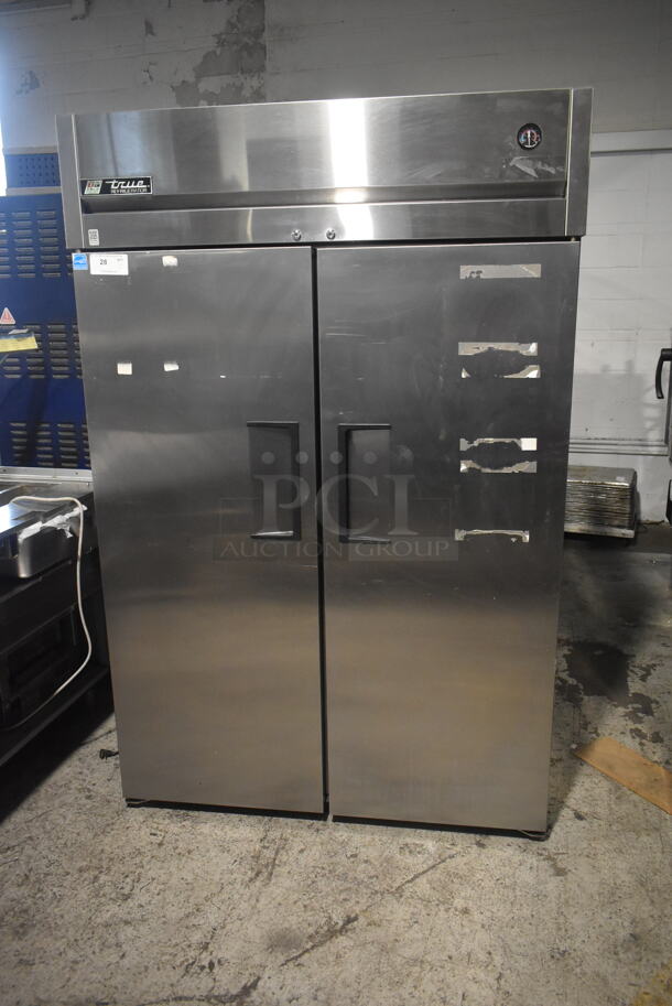 2013 True TG2R-2S Stainless Steel Commercial 2 Door Reach In Cooler w/ Poly Coated Racks. 115 Volts, 1 Phase. Tested and Working! - Image 1 of 8