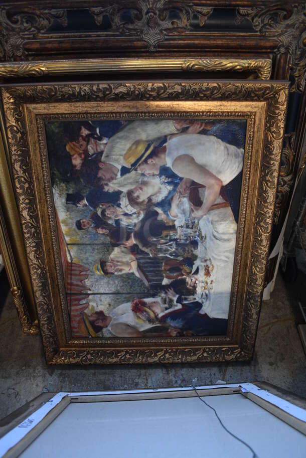 5 Various Framed Pictures; Dancer, Party, Beach, Woman at Wall and Vase. Includes 31x2x43. 5 Times Your Bid! - Image 3 of 6