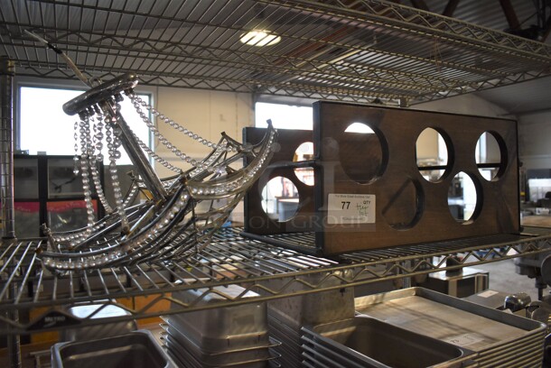 ALL ONE MONEY! Tier Lot of Chandelier and Rack - Image 1 of 6