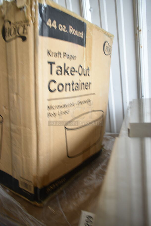 PALLET LOT of 25 BRAND NEW Boxes Including 164TS1800 Lancaster Table & Seating 18" Cast Iron Table Base Spider, QSB116CL Shelf Bins, DMT-20 20 Oz Cups, 500CC12 Choice Clear PET Customizable Plastic Cold Cup - 12 oz. - 1000/Case, 130BKFSNH Visions Heavy Weight Black Wrapped Plastic Cutlery Pack with Napkin - 500/Case, 3 Box 129MCS24B Choice 24 oz. Black Rectangular Microwavable Heavy Weight Container with Lid 8" x 5 1/4" x 2" - 150/Case, 43209600 Ecru Beverage Napkins, 394365L Large Noble Gloves, 128HD8COMBO ChoiceHD 8 oz. Microwavable Translucent Plastic Deli Container and Lid Combo Pack - 240/Case. 25 Times Your Bid! - Image 2 of 11