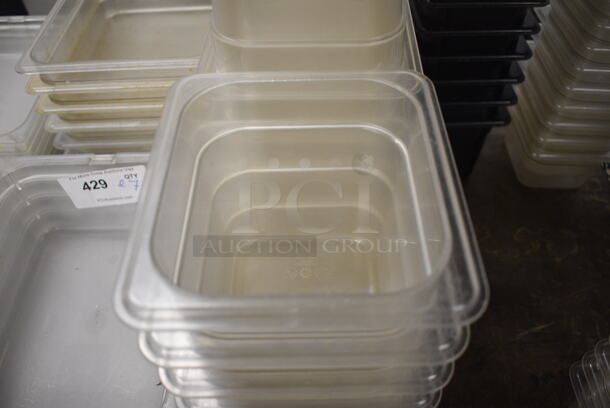 ALL ONE MONEY! Lot of 21 Poly Clear 1/6 Size Drop In Bins. 1/6x6 - Image 3 of 3