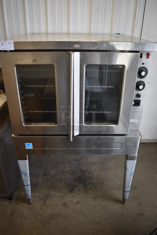 Blodgett Model SHO-100-E Stainless Steel Commercial Electric Powered Full Size Convection Oven w/ View Through Doors, Metal Oven Racks and Thermostatic Controls on Metal Legs. 208 Volts, 3 Phase. 38.5x40.5x57. - Image 2 of 9