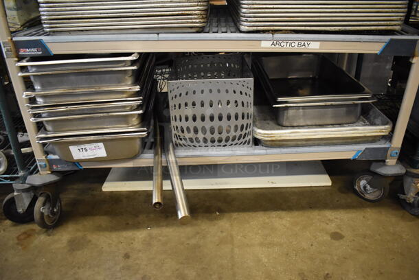 ALL ONE MONEY! Tier Lot of Various Items Including Stainless Steel Drop In Bins and Metal Baking Pans. Includes 1/1x4