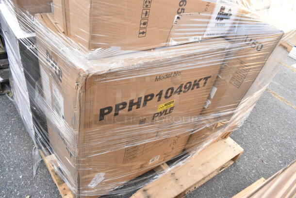 20 IN ORIGINAL BOX! Items Including PWMA1090UI Pyle Wireless & Portable PA Speaker System, PBKSP22 Pyle HiFi Desktop Bookshelf Speakers Pair 300 Watt Powered Bluetooth Compatible Active Passive Book Shelf Speakers, Pyle PPHP1049KT Active Passive Bluetooth PA Dual Loudspeaker Sound system Kit & Microphones, SLDEHU50 SereneLife Compact Dehumidifier, PWMA5000BA Pyle Wireless BT Home Theater Preamplifier. 20 Times Your Bid!  - Image 5 of 8