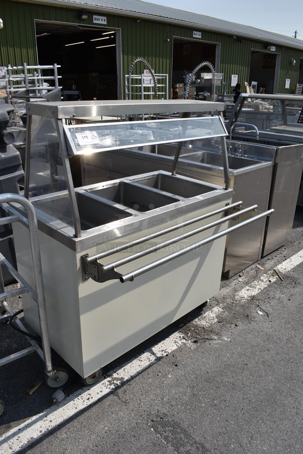 Duke E303-25PG M 3 Bay Hot Food Well w/ Sneeze Guard on Commercial Casters. 120 Volt. Cannot Test Due To Plug Style - Image 2 of 5