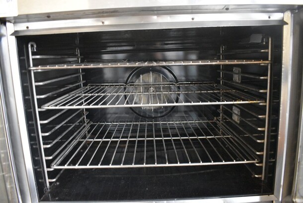 Blodgett Model SHO-100-E Stainless Steel Commercial Electric Powered Full Size Convection Oven w/ View Through Doors, Metal Oven Racks and Thermostatic Controls on Metal Legs. 208 Volts, 3 Phase. 38.5x40.5x57. - Image 6 of 9