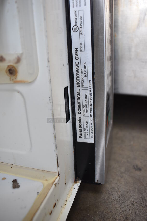 2014 Panasonic NE-1054F T Metal Countertop Microwave Oven. 120 Volts, 1 Phase. 20x13x11 - Image 6 of 7