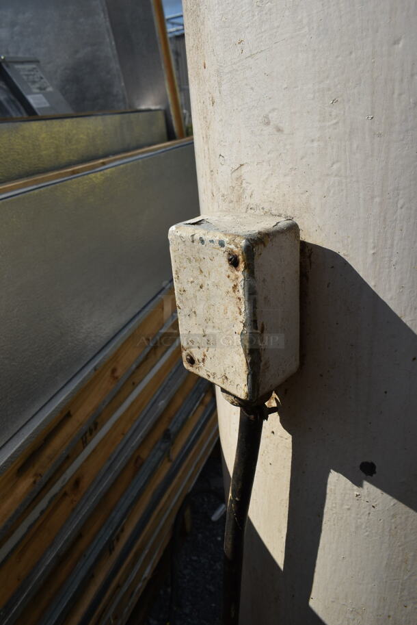 Hobart M-802 Metal Commercial Floor Style 80 Quart Planetary Dough Mixer w/ Stainless Steel Mixing Bowl, Dough Hook and 2 Paddle Attachments. 208 Volts, 3 Phase.  - Image 8 of 8