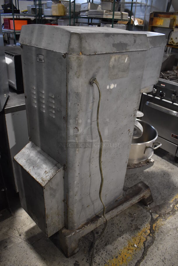 Univex M60 Metal Commercial Floor Style 60 Quart Planetary Dough Mixer w/ Stainless Steel Mixing Bowl and Dough Hook Attachment. 208/240 Volts. 27x43x56 - Image 8 of 12
