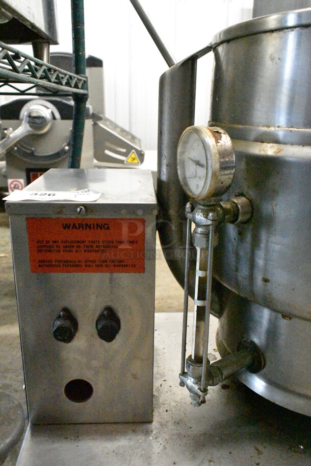 Groen TDB/7-20 Stainless Steel Commercial Countertop Electric Powered 20 Quart Steam Kettle Tilting Kettle. 208 Volts, 3 Phase.  - Image 7 of 12