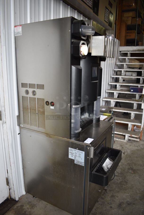 2017 Manitowoc Multiplex Model MB-8-1 Stainless Steel Commercial Blend In Cup Workstation on Single Door Undercounter Cooler on Commercial Casters. 115 Volts, 1 Phase. 26x33x75. Tested and Working! - Image 5 of 8