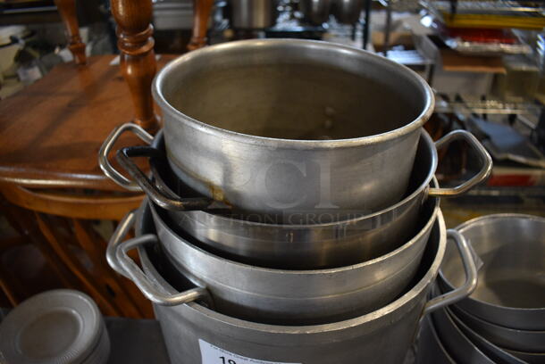 ALL ONE MONEY! Lot of 5 Various Metal Stock Pots. Includes 12x10x12 - Image 3 of 3
