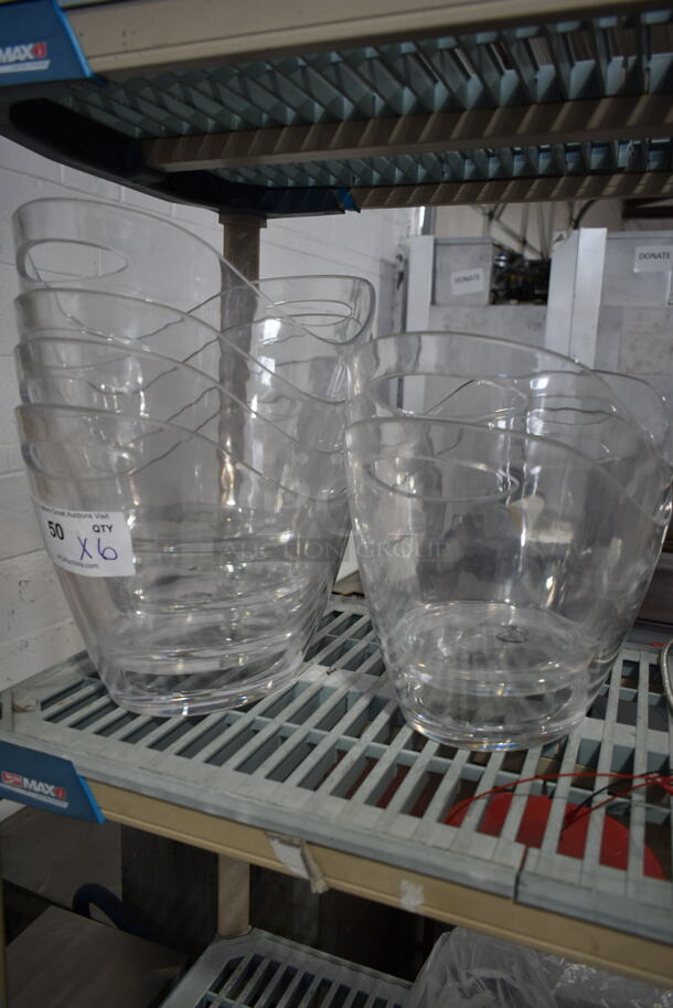 6 BRAND NEW SCRATCH AND DENT! Choice Clear Poly Ice Buckets. 6 Times Your Bid! - Image 2 of 6