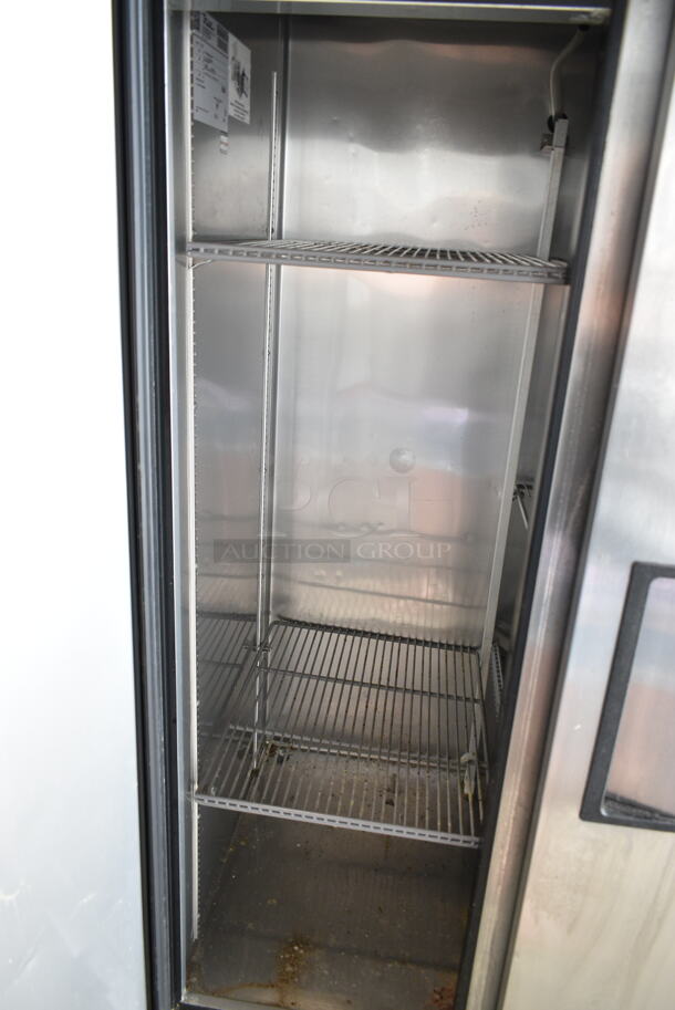 2017 True T-35 Stainless Steel Commercial 2 Door Reach In Cooler w/ Poly Coated Racks. 115 Volts, 1 Phase. Tested and Working! - Image 4 of 5