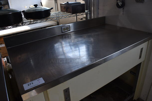 Galley Model 9330W Stainless Steel Commercial Portable Work Station w/ Back Splash on Commercial Casters. 52x28x40 - Image 4 of 5