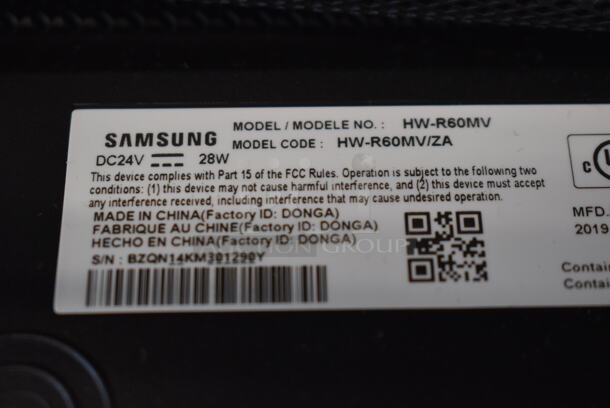 11 Various Sound Bars; 4 Samsung HW-Q6CRV, Samsung HW-MM55/ZA, Samsung HW-T50M, 3651HDX, Samsung HW-R60MV, Samsung HW-T45C, 3651ED0X, Sony HT-X8500. Includes 36x3x2. 11 Times Your Bid! - Image 9 of 12