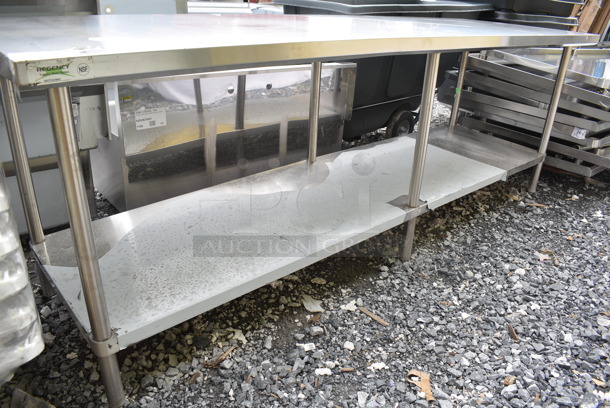 BRAND NEW SCRATCH AND DENT! Regency 600TS3096S 30" x 96" 16-Gauge 304 Stainless Steel Commercial Work Table with Undershelf - Image 3 of 4