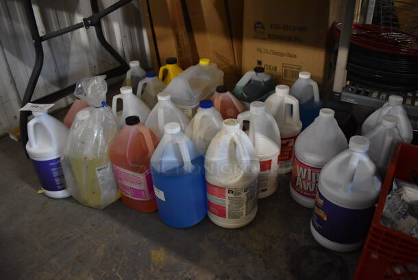 ALL ONE MONEY! Lot of Items Under Table Including Pot and Pan Detergent, Sanitizer and Pitco Frialator Cleaner Packets - Image 8 of 8