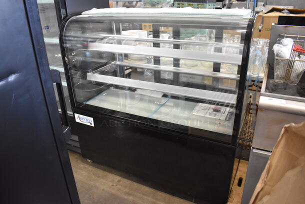 Avantco 193BC48HCB Metal Commercial Floor Style Deli Display Case Merchandiser w/ Poly Coated Racks on Commercial Casters. See Pictures For Glass Damage. 110-120 Volts, 1 Phase. 48x27x48. Tested and Working! - Image 3 of 10