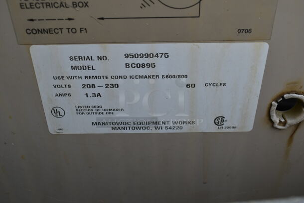 Manitowoc BC0895 Metal Commercial Remote Condenser for Ice Machine. 208-230 Volts, 1 Phase.  - Image 4 of 6