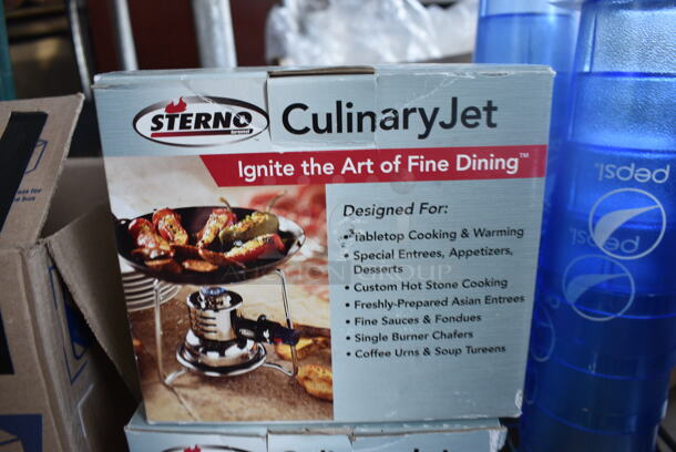 5 IN ORIGINAL BOX! Sterno Metal Countertop Culinary Jet. 6x6x5.5. 5 Times Your Bid! - Image 3 of 4