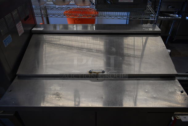 2015 Continental SW48-18M Stainless Steel Commercial Sandwich Salad Prep Table Bain Marie Mega Top. 115 Volts, 1 Phase. Tested and Working! - Image 2 of 9