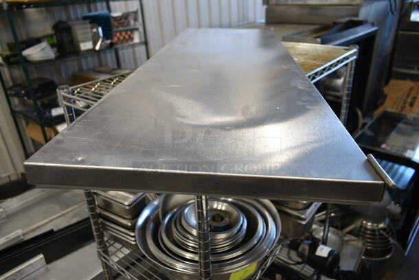 ALL ONE MONEY! Two Tier Lot of Various Items Including Metal Bowls, Stainless Steel Drop In Bins, Metal Baking Pans,  - Image 2 of 12