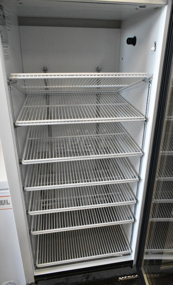 Habco SE12 Metal Commercial Single Door Reach In Cooler Merchandiser w/ Poly Coated Racks. 115 Volts, 1 Phase. Tested and Working! - Image 3 of 4