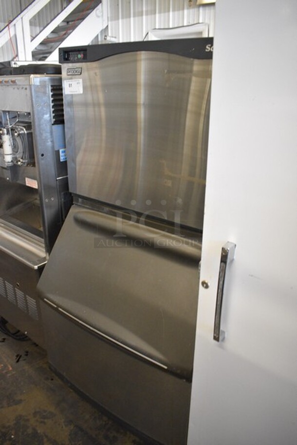 Scotsman Prodigy Model C0630SA-32B Stainless Steel Commercial Air Cooled Ice Machine Head on Commercial Ice Bin. 208/230 Volts, 1 Phase. 30x33x61.
 - Image 7 of 7