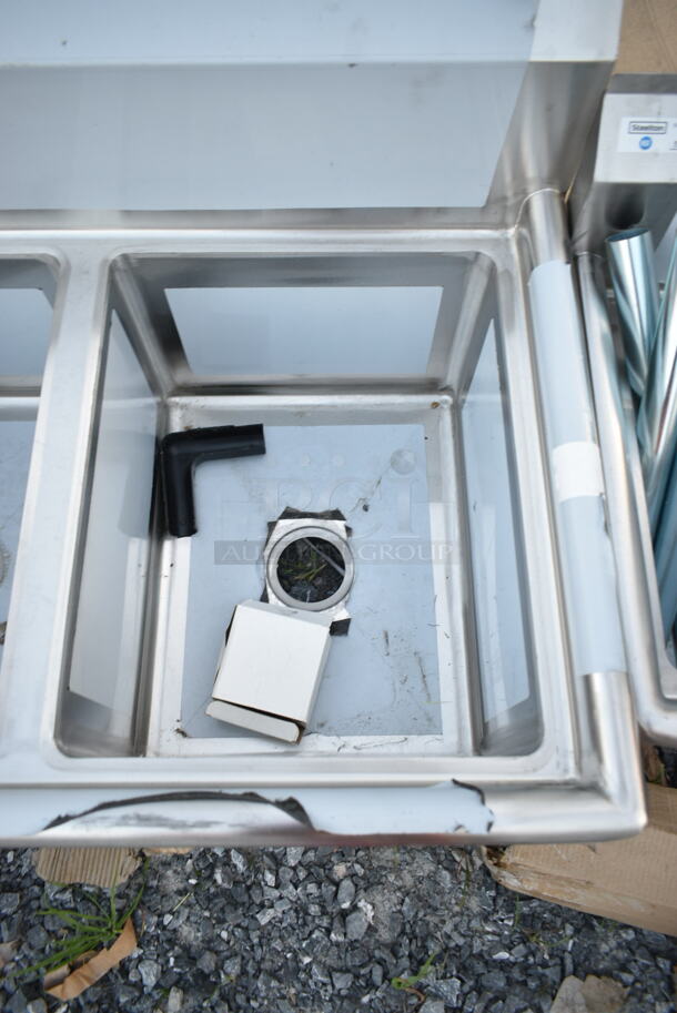 BRAND NEW SCRATCH AND DENT! Regency 600S3162018L Stainless Steel 3 Bay Sink w/ Left Side Drain Board. Bays 16x20x12. Drain Board 16.5x21.5 - Image 3 of 8