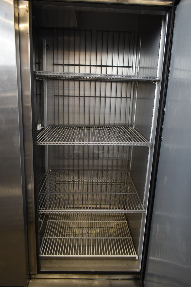 2017 True T-72F-HC Stainless Steel Commercial 3 Door Reach In Freezer w/ Poly Coated Racks on Commercial Casters. 115 Volts, 1 Phase. Tested and Working! - Image 9 of 9