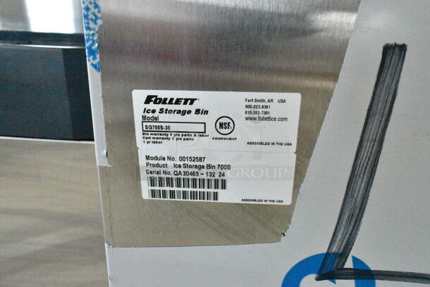 BRAND NEW SCRATCH AND DENT! Follett SG700S-30 Upright Ice Storage Bin with SmartGATE - 680 lb. - Image 11 of 11