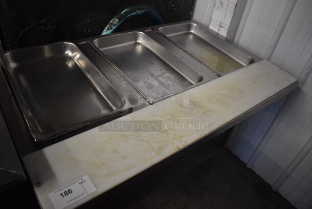 Advance Tabco HF-3E-120 Stainless Steel Commercial Electric Powered 3 Bay Steam Table w/ Under Shelf. 120 Volts, 1 Phase. 47x31x33. Tested and Working! - Image 2 of 5