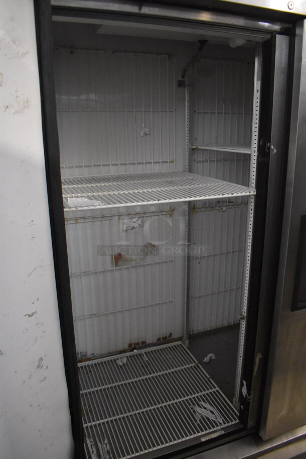 2013 True T-49F Commercial Stainless Steel Two Section Reach In Freezer With Polycoated Racks on Commercial Casters. 115V/1 Phase Tested And Working! - Image 4 of 6