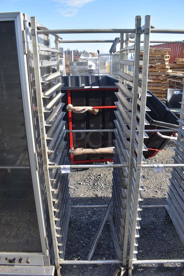 Metal Commercial Pan Transport Rack on Commercial Casters. 21x26x69 - Image 1 of 4