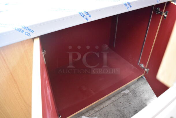 BRAND NEW! Vollrath ACS FAB LLC Stainless Steel Counter w/ 6 Wood Pattern Doors. - Image 7 of 8