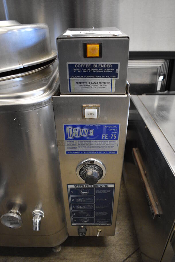 Cecilware FE-75 Stainless Steel Commercial Countertop Automatic Coffee Urn. 22x20x26 - Image 4 of 8