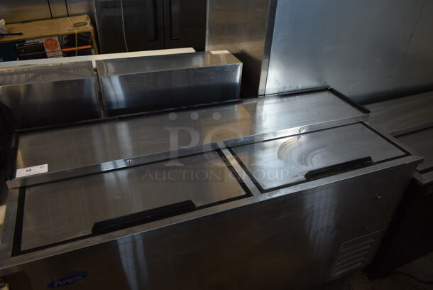 2018 Atosa MBC65 Stainless Steel Commercial Back Bar Bottle Cooler w/ 2 Sliding Lids. 115 Volts, 1 Phase. Tested and Working! - Image 2 of 6