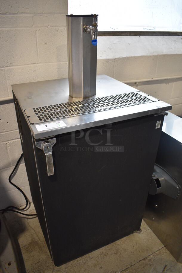 Glastender Model KC24-N1-BS1(R) Stainless Steel Commercial Direct Draw Kegerator w/ Single Tap Beer Tower and Coupler. 115 Volts, 1 Phase. 24x25x52. Tested and Working! - Image 2 of 7