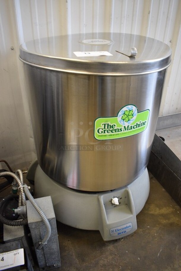 Electrolux Dito The Greens Machine Stainless Steel Commercial Floor Style Lettuce Spinner Salad Spinner on Commercial Casters. 25x25x32. Tested and Working! - Image 3 of 5